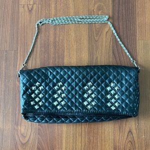 2b bebe handbag purse black with silver studs